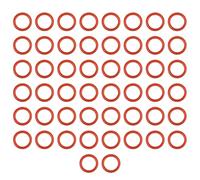 Rubber O Ring Kit High Temperature Resistant Durable Sealing O Rings for Automotive Machinery Red 19mm 13mm Outer Diameter 50 Pack (1500W)