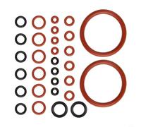 Rubber O-Ring Seal Kit 30 pcs For Steam Valve, Brew Piston, Inlet/Outlet Nozzle & Group Head,