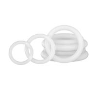 Rubber O-ring, Wire diameter 3.1mm Inner diameter 103.8mm Outer diameter 110mm, 10Pcs, White, 3.1x103.8x110mm