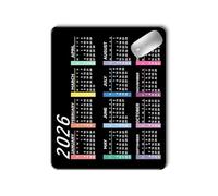 Rubber Pad with 2026 Annual Calendar Anti Slip Base Mat for New Year Computer Use and Easy Cleaning Decorative Mat