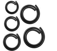 Rubber Pipe 1M Double-Layer Resin Oil Pipe Fuel Tube Oil-Resistant Wire-Clamping Tubing Petrol Hose Diesel Pipeline Black Core 6~14mm(OD 24xID19mm)