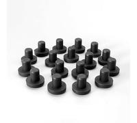Rubber Pipe Cover,3mm-14mm Round Solid Silicone Seal Hole Plugs Black Blanking End Caps Bung(A 12.5MM 5PCS)