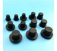 Rubber Pipe Cover,Flush Type Hole Plugs,5PCS Solid T Seal Stopper Round Silicone Blanking End Caps Bung Dustproof Plug(Black,10.5mm)