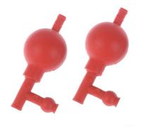 Rubber Pipette Filler with Three-Valve Design, Laboratory Grade Liquid Transfer Tool for Science Labs, Schools & Research - 2-Pack, Red