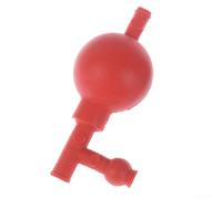 Rubber Pipette Filler with Three Valves for Laboratory Use, Flexible Rubber Pipets Supporting Efficient and Accurate Liquid Handling Processes (Red)