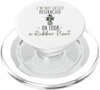 Rubber Plant Lover Rubber Houseplant Funny Botanical Design PopSockets PopGrip for MagSafe