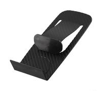 Rubber Plastic Door Stopper Wedge Shaped Safety Protector Floor Mounted Holder Prevents Sliding and Closing on Various Floor Types (Black)