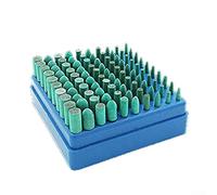 Rubber Polishing Kit for Rotary Tools - 100-Piece Buffing Tips Set with 50 Cylindrical & 50 -Shaped Silicone Carbide Bits, Compatible with and