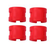 Rubber Protective Clip Mounted Rings 4 Pcs Anti-collision for Bikes | Rear Fork Chainstay Guard, Red Finish, Easy Install for Mountain and Road Riding