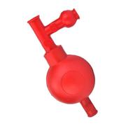 Rubber Quantitative Filler 3 Valves Suction Bulb Red