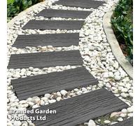Rubber Railway Road Stepping Grey Stone Effect Steps Eco Friendly Recycled Tyre Rubber Sleepers (1)
