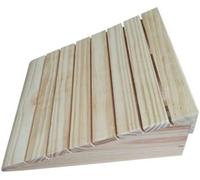 Rubber Ramps Wooden threshold ramp, suitable for doorways, wheelchairs, entrances, outdoor steps(25.8 * 30 * 7cm)