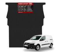 Rubber Rear Mat to fit Peugeot Partner 2008-2018 | Tailored Rear Floor Mat, Waterproof & Durable, Heavy Duty Rubber, Easy to Fit Peugeot Partner Accessories - Black