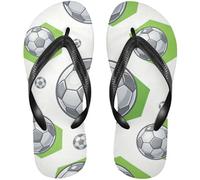 Rubber reef flip flops 2026 World Cup Green Soccer Ball womens sandals