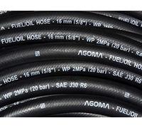 Rubber Reinforced E10 Engine Nitrile Fuel Tube,Breather Pipe,Oil,Diesel,Petrol,Water 2m Lengths Ideal for Cars,Vans and Pick-ups (16mm)