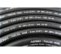 Rubber Reinforced E10 Engine Nitrile Fuel Tube,Breather Pipe,Oil,Diesel,Petrol,Water 2m Lengths Ideal for Cars,Vans and Pick-ups (5mm)