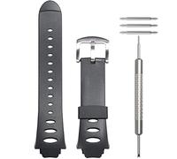 Rubber Replacement Strap Compatible with Suunto Observer SR X6HRM Men's Outdoor Sports Smart Wrist Rubber Watch Band (Silver buckle)