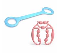 Rubber Resistance Band High, And Metal Components; Includes Hand Gripper - Circlet - For Flexibility - For Daily Use, Blue, style to 3