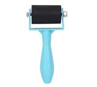 Rubber Roller 3.5cm Rubber Brayer Glue Roller Soft Ink Applicator for Block Printing Making Stamping Gluing Application(Blue)