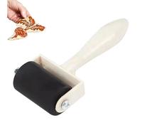 Rubber Roller - Crafting Roller with Wooden Handle | Paint Brush, Ink Applicator for Stamping Transfer Paper Scrapbooking Printmaking Wallpaper Printing