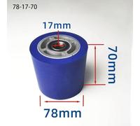 Rubber Roller for Automatic Edge Banding Machine Pot, Conveyor Press Wheel 70x70mm and 78x70mm with 15mm/17mm Inner Diameter, Metal Core(78-17-70)