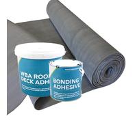 Rubber Roofing Kit for Flat Roofs - includes 1.2mm EPDM Membrane and Adhesives (3.5m x 4m)