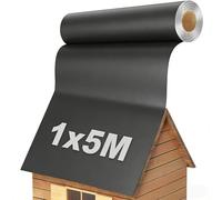 Rubber Roofing Sheet for Flat Roofs - Longer Lasting Alternative to Roofing Felt for Sheds - Black Rubber Roofing Membrane (1m x 5m, 1.5mm Thick)