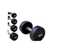Rubber Round Dumbbells Lifting Hand Weights Home Gym Dumbbell | Circular Rubber Dumbbell | with Knurling Grip Handles for Weightlifting Bodybuilding Exercise Fitness Workout | 15KG