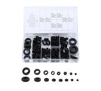 Rubber Seal Ring Kit, 180 PCS Rubber Grommet Kit for Wire, Plug, Cable, Washer Seal Assortment with 1/4", 5/16", 3/8", 7/16", 1/2", 5/8", 7/8",1" (8 Sizes)