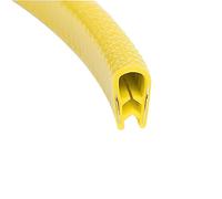 Rubber Seal Strip,U Channel Edge Trim,3.28Ft Black Edge Flexible U Shape Seal Strip with Metal Fit Gap for Car Doors Hatches and Glass Steel Plates,Height x Width,Red,10mm x 7mm (Color : Yellow, Siz