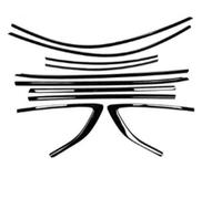 Rubber Seal Weather Stripping Bright Black Window Trim for A5 for S5 2010 2011 2012 2013 2014 2015 2016 2017 2018 2019 2020 2021 2022 2023 2024