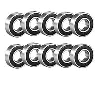 Rubber Sealed Bearing,MACHSWON 10 PCS Deep Groove Ball Bearings 15mm x 28mm x 7mm