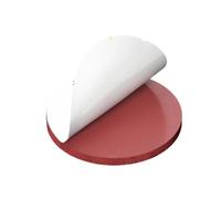 Rubber Sealing Red Silicone Foam Sheet with Adhesive Backing, 1-10mm Rubber Round Sponge Sheets 10pcs(20MM*2MM)