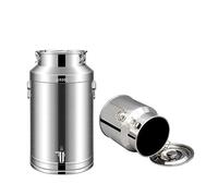 Rubber Sealing Strip Seal Milk 304 Stainless Steel Milk Transport Cans - Heavy Duty Milk Jug Bucket Wine Pail Oil Barrels Water Bottle Tank(Without Tap,15L)