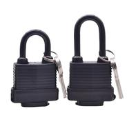 Rubber Shell Anti-Rust Padlock Outdoor Waterproof Anti-Theft Lock Balcony Window Lock Courtyard Door Long Beam Large Lock(Long 40mm)