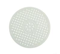 Rubber Sink Drain Pad with Wave Pattern - Non-Slip Kitchen Counter Protector & Dish Drying Mat - Waterproof Base for Glassware(white round)