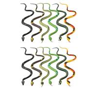 Rubber Snake Realistic Snake Toy Rainforest Reptile Fake Snake for Party Favors Garden Props 12 Pcs.