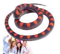 Rubber Snake Toy- Fake Snakes -Patterned Design For Pranks-Vibrant Colours- Garden Décor, And Educational Play - Flexible, Durable, And Safe For Indoor Or Outdoor To Scare Birds