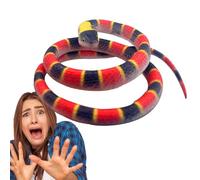 Rubber Snake Toy- Fake Snakes -Patterned Design For Pranks-Vibrant Colours- Garden Décor, And Educational Play - Flexible, Durable, And Safe For Indoor Or Outdoor To Scare Birds