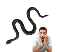 Rubber Snake Toy | Realistic Soft Black Rubber Snake Toys,Realistic Rain Forest Snakes Flexible Toys, Lightweight Funny for Kids