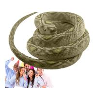 Rubber Snakes Realistic Keep Birds Away Long Realistic Prank Gag Toy Keep | Toy Snake Halloween Party Favors Kid's Prank for Garden Props To Scare Birds Squirrels Mice round head