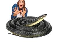 Rubber Snakes - Soft PVC 120x3.3x3.5cm Realistic Fake Snake Toy | Big Prank Snake with Scary Design, DecorationHalloween, Party Gag, Garden Fun |
