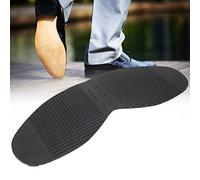 Rubber Sole and Heels for Shoe Repair Replacement 3mm Leather Shoes Outsoles with Texture Design to Extending The Life of Shoes(Black)