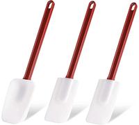 Rubber Spatula, High Heat Resistant Silicone Scraper Spoon Commercial Spatula for Cooking Set of 3