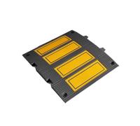 Rubber Speed Bump for Traffic Control, Protects Power Lines and Extension Cords, Indoor Outdoor Use on Asphalt Concrete Gravel