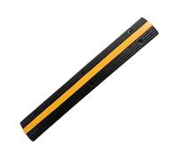 Rubber Speed Bump, Modular Rubber Speed Bump Cable Protector Black Yellow 39.4 x 5.9 x 1.18 Inches