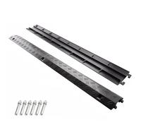 Rubber Speed Bump, PVC Cable Protector Ramp Multicolor Multiple Sizes 1 Channel Modular 660lbs Indoor Outdoor(Black,100x10x2cm/39x4x0.8in)