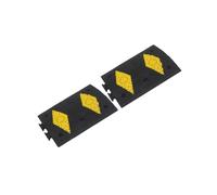Rubber Speed Bump,Traffic Calming Ramps, Buffer Zone for School Parking Lot Entrance,Can Bear Weight 100 Tons(Thickness 5cm)