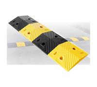Rubber Speed Bumps, Traffic Calming Ramps for Asphalt and Concrete, Durable Bolt-Down Design for Safe Vehicle Passage, Heavy-Duty Traffic Management Solutions