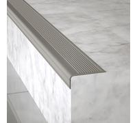 Rubber Stair Treads Pvc Stair Edge Non Slip Protector Strips Step Edge Trim Self-Adhesive Stair Step Edge Trim Wood Grain Stair Rail Edge Trim For Indoor And Outdoor Steps Corners ( Color : Light gray